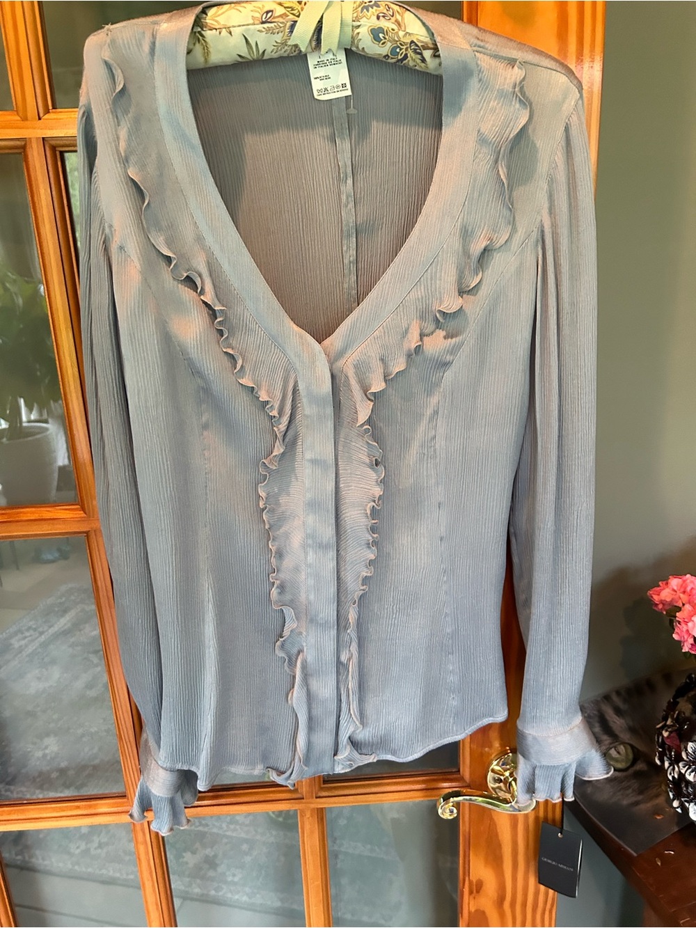 Giorgio Armani Silk Blouse New wo Tags